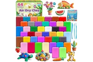 YOPINSAND Air Dry Clay 44 Colors, Modeling Clay for Kids, DIY Molding Magic Clay, Gift for Kids
