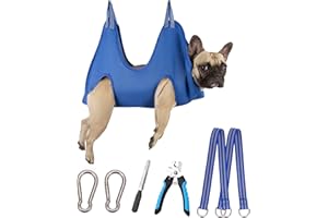 Kkiimatt Harnais de toilettage pour Chien 10 en 5 avec Coupe-Ongles, Lime à Ongles, hamac à Ongles pour Chien, Sangle de toilettage pour Chien pour Couper Les Ongles