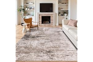 Cekene Washable Rugs Living Room Large 160x230cm Taupe Ultra Thin Area Rugs for Bedroom Non-slip Modern Abstract Floor Carpet for Dining Room Kitchen Office