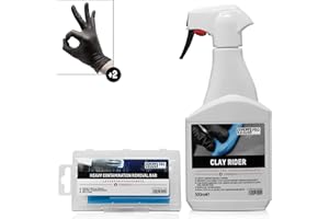 detailmate ValetPRO - Set de Productos de Limpieza para la Limpieza de la Pintura: Clay Rider - Botella pulverizadora - 500 ml - lubricante + Masilla de Limpieza para Coche - 100 g