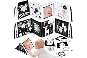 URMYWO Newborn Essentials，Baby Sensory Toys Black and White Newborn Toys High Contrast Soft Book Nursery Decoration Baby Gifts for 0-3-6-12 Months