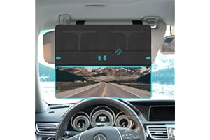 JGGDDU Sonnenblende Verlängerung, Auto Visier Anti Blender, Sonnenblende erweitern einstellbar Anti-UV, Für Den Fahrer Oden Beifahrer Auf den Vorderen Sitzen, Schwarz
