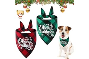 BOOAEE 2 Stück Weihnachten Haustier Bandanas, Hunde Bandana, Hundehalstuch, Halstuch Hund, Hunde Geburtstag Bandana Lätzchen, Dreieck Haustier Lätzchen für Kleine und Mittlere Hunde Geburtstagsgeschenk (B)