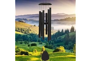 FSVGYY PIXPRI Deep Tone Wind Chimes Outdoor Decor - 32" Melodic Soothing Sympathy Chimes - Best Memorial Gift for Mom, Women, Grandma, Neighbors