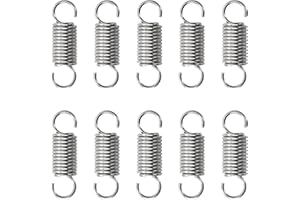 GUNGY Ressort de Traction 25mm Ressorts de Tension avec Crochets Ressorts en Acier Inoxydable Diamètre du Fil 1,0 mm Diamètre Extérieur 8mm Force 2,81KG 10 Pièces