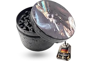 PURPLE LEGACY® Grinder per immagini a forma di diamante affilato, tritatutto per tritare erbe aromatiche per la cucina, spezie, accessori Spice Grinder grande Ø 50 mm, 4 pezzi LEGACY Pharao