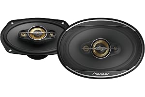 Pioneer TS-A6971F 6 x 9" 4-vägs koaxialhögtalarset med 2 högtalare (max. 600 W vardera, 100 W sinus), kraftfullt ljud, 72 mm