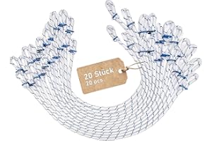 FLAGLY Premium Fahnenschlingen zur Fahnenbefestigung von Fahnen und Flaggen am Fahnenmast, für Fahnenmasten bis 100 mm Durchmesser, Länge = 41cm, Fahnenmast Zubehör (20, Weiß)