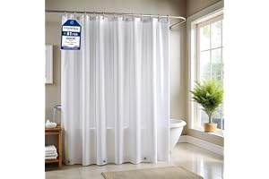 ZENO Frostat duschgardinsfoder – 180 x 180 cm storlek – Premium PEVA-duschfoder + rostfria öljetter + 3 magneter, vattentätt