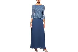 Alex Evenings Sukienka na specjalną okazję damski Plus Size Long Tea-Length Lace Mock Dress