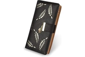 CHAOFANXI Portefeuille pour Femme, Porte Monnaie Femme, en Cuir Bifold Wallet Porte-Cartes