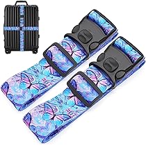 Kofferbänder Mit Flamingo Muster - Verstellbare Gepäck Gurte Für Reisekoffer