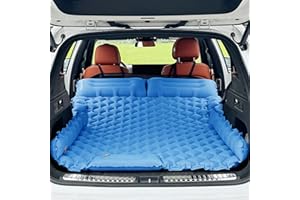 EULANT Hinchable Colchón para Coche con Bomba y Almohadas,Ultraligero Colchón de Aire para Maletero de Automóviles,Doble Colchon﻿ Inflable Camping,Impermeable Cama Coche para SUV MPV, 183 * 131 * 7cm