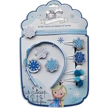 Papierdrachen Cappellino in tulle – azzurro – con cristalli di ghiaccio – scintillante – travestimento – mantello – costume per bambini – taglia unica – set 03