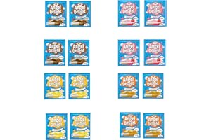 Asokobox Angel Delight 4 Flavour Variety Bundle - Makes 64 Servings - with Strawberry Mousse, Banana, Chocolate Mousse and Butterscotch - 16 Sachets Total - Bulk Buy