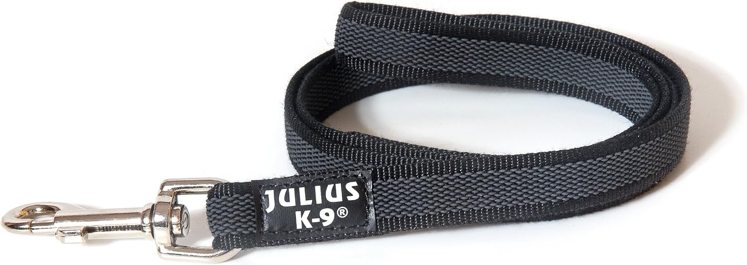 Color & Gray Super-Grip Leash with Handle, 20 mm x 1 m, Black-Gray