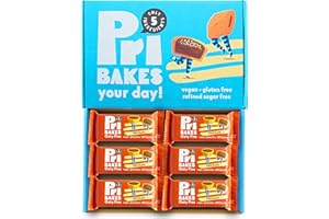 PRI'S Gluten Free Snacks - Tasty & On-the-Go Oat-Based, Low Calorie, Protein Snacks for Adults - High Fibre, No Sugar, Low Fat Vegan Food with Natural Ingredients - 6-Pack Choco Pies by Pri Bakes