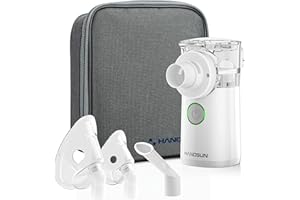 Hangsun CN750 Inhalateur de brume portable en maille, 2 en 1 pour enfants et adultes avec accessoires complets et sac de rangement, adapté pour les problèmes de respiration