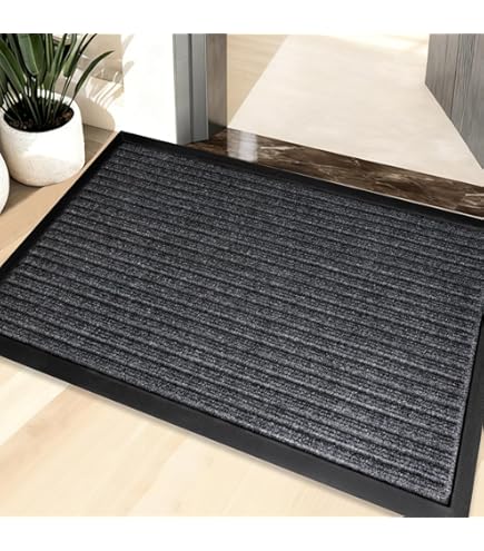 Benvenuto Senza Sporco: Tappetino Antisporco Antracite – XXL 60x90 Cm, Per Interni Ed Esterni, Con Retro Antiscivolo, Facile Da Pulire (Colore Oceano)