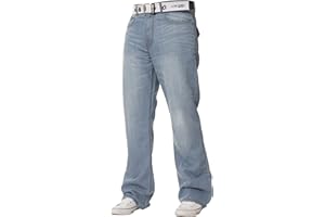 BRAND KRUZE Kruze Mens Bootcut Jeans Flared Wide Leg Denim Pants Big Tall All Waist Sizes