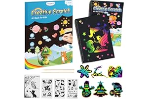 TSUPERU Girls Gifts Scratch Art for Kids Boys Toys ideas Craft Kits, Funny Christmas Gifts Birthday Party Bag Stocking Fillers, Easter Gifts for Kids Advent Calendar Presents 3-8 Years Old with Unicorn