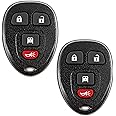KeylessOption Key Fob Replacement for 2007 2008 2009 2010 2011 2012 2013 2014-2024 Chevrolet Express GMC Savana Keyless Entry Remote Control, 4-Button 20877108-2 Pack