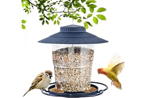 Sporgo Pajarera para colgar: comedero para pájaros resistente a la intemperie, comedero para pájaros silvestres, comedero para pájaros colgante para balcón, comedero para pájaros, comedero