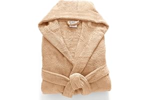 Jasmin Elinor Mens Ladies Unisex Egyptian Cotton Terry Towelling Shawl Collar And Hooded Bathrobe