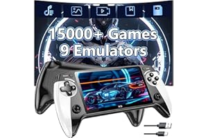 QISHENKOLA X9 Retro Handheld Game Console 5.5" HD Screen,15000+ Games 9 Emulator Retro Gaming Console,Handheld Emulator Supports connection to TV/Bluetooth controller,E-book,music,videos,picture,Plug&Play