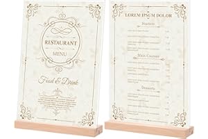 JIANTA Supporto per Cartelli A4 in Acrilico, 2 Pezzi a forma di T e a forma di L A4 Chiaro Display Stand, Doppio Lato Menu Poster Supporto per Cartelli Budget per Ufficio Negozio Ristorante