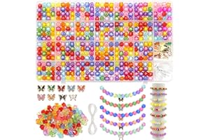 FEMBW Perline Vetro Colorate Perline Cristallo Sfaccettato, 8mm Perle Sfaccettate con Ciondolo in Metallo a Forma di Farfalla, Cristalli per Bigiotteria Collane Gioielli Fai da Te