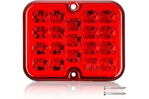 AGRISHOP Nebelschlussleuchten Rot Led 12/24v Wasserdicht 1xAnhänger Nebelleuchte Bremslicht für PKW Traktor KFZ Caravan