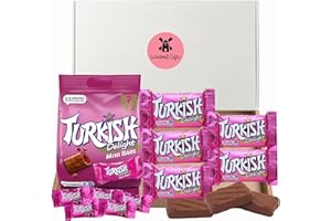 WINDMILL GIFTS Frys Turkish Delight Gift Box - x5 Frys Turkish Delights 51g Bars Bundled With Frys Mini Turkish Delight Bars 105g - Turkish Delight Chocolate Gift - Letterbox Gift Friendly