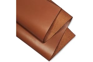 KGS Echte Lederblätter | Vollnarbiges Prägeleder | 1,3–1,5 mm Dickes | Rindslederblatt für Lederarbeiten und Reparaturen von Kozmo (Mokkabraun, 30 x 30 cm)