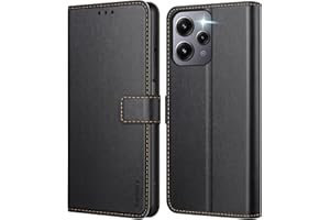 Ganbary Funda Compatible con Xiaomi Redmi 12 4G (Non para Redmi Note 12 4G), Funda Tapa Libro Movil PU Cuero Funda para Xiaomi Redmi 12 [Protección Completa] [Ranura Tarjeta][Función Soporte], Negro