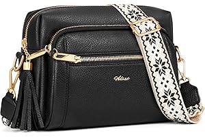 HILAEX Umhängetasche Damen mit Anti Diebstahl, Handtasche Damen Mittelgroß mit 4 Fächern, mit Verstellbar Abnehmbar Breiter Gurt