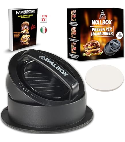 Kit Smash Burger Teckzoon 7 Pezzi - Pressa Hamburger, 4 Cloches, Spatole, Acciaio Inox Antiaderente - Foto 4