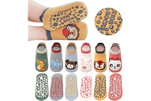 YANWANG Bebé Antideslizante Tobillo Calcetines De Dibujos Animados Lindo Agarre Calcetines Para Bebés Niños Niños Niñas Multicolores 5/6 Par