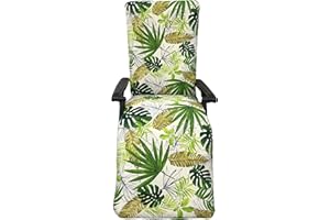 TIENDA EURASIA® Cojín para Tumbona de Jardín - Estampados Tropicales - Cojín Acolchado Relleno de Fibra - Medidas 180 x 50 cm - Ideal para tumbonas, sillas y hamacas. (Tropical 6, 180 cm)