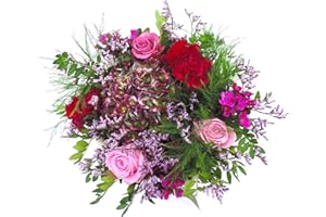 Arteks Blumen Blumenstrauß Blumentorte Größe L-XXL Blütenzauber Bunte Blumentorten mit Filz Stoff kostenloser Glückwunschkarte XXL (Glück)