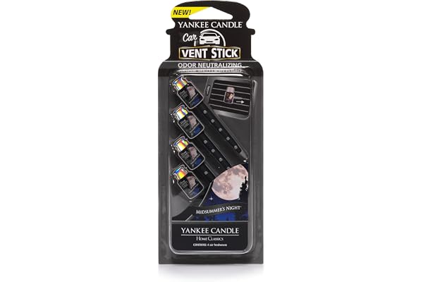 Yankee Midsummer's Night Lot de 4 bougies en stick pour ventilation de voiture