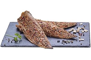 IHR FACHGESCHÄFT KLAASSEN Klaassen Makrelenfilet Pfeffer, über Buchenrauch geräuchert, Makrelenfilets mit Pfeffer, 250g (2 Stück)