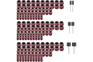 Yesallwas 186 PCS Sanding Drum Kit, Drum Sander Set, Drum Mandrels , Dremel Sanding Accessories,Nail Sanding Band Sleeves, Drum Sanding, Sander Sleeves, Sanding Drums for Rotary Tool#80#120#240