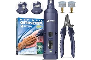 PETPROVED Krallenschleifer für Hunde mit LED-Licht Krallenschleifer Hund Krallenfeile für Hunde Krallenschleifer Krallenschere Hund Hundekrallenkürzer Hundefeile Krallen Nagelfeile Elektrisch