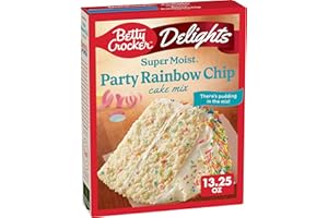 A American Food Mart Betty Crocker Delights Super Moist Party Rainbow Cake Mix 376g (13.25oz)