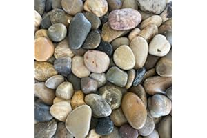 Eurosand FLUSSKIESEL, 1 kg. Kieselsteine gerundet, 20-60mm Flußkiesel 1000 g. GEMISCHT