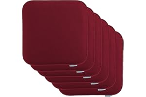 ‎BRANDSSELLER Brandsseller 6er Set Sitzkissen aus Filz 35x35x2 cm – Robuste Stuhlauflagen für innen und außen, eckiges Sitzpolster, strapazierfähiges Kissen für Stühle - Bordeaux Rot