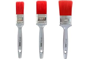 BIANCO SHABBY Set 3 Pennelli Professionali per Chalk Paint, pitture all'acqua e Fai da Te - DIY (30 +40 + 50 mm)