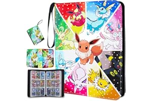 AMYCORE Trading Card Binder 900 Pockets, 9 Pocket Premium Collection Card Album Folder with 50 Double-Sided Removable Sleeves, Portable Game Cards Storage Holder Case with Zipper for Boys Girls Gifts