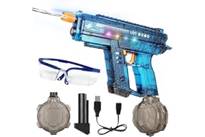 Pistolet na wodę elektryczny TAVADA, mocny pistolet na wodę z efektami świetlnymi, duża pojemność 800 ml, zasięg 7-10 m, automatyczne wchłanianie wody, akumulatorowy pistolet natryskowy dla dorosłych